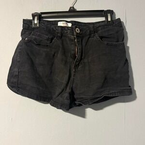 Size 13 Black denim shorts